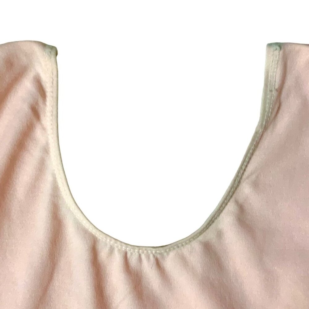 Danskin Adult Small Leotard Theatrical Pink Long Sleeve Scoop Neck Dance Yoga - Picture 7 of 9